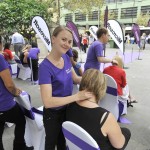 A masseuse enjoys her work A masseuse enjoys her work