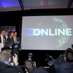 Premier Bartlett, the Prime Minister and Minister Conroy applauding as the network is launched.