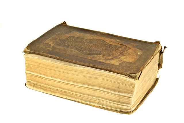 Old holy Bible in German little dusty and used.